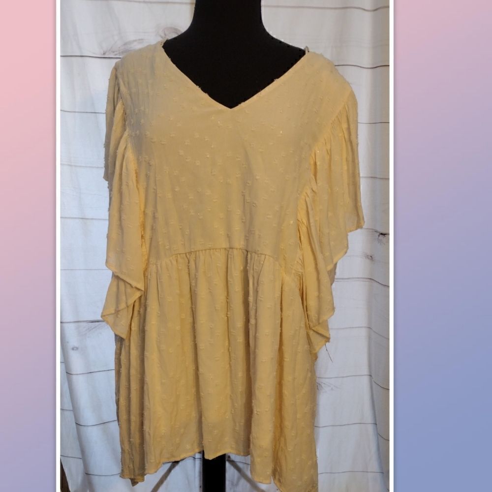 Nwt A Beautiful Soul C Xl Boho Peasant Blouse Size 3x